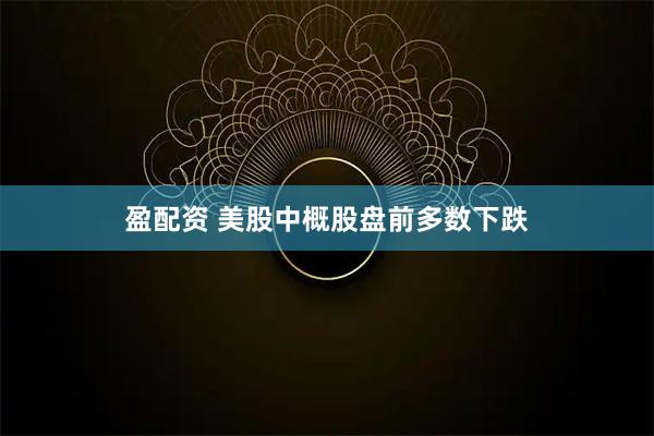 盈配资 美股中概股盘前多数下跌