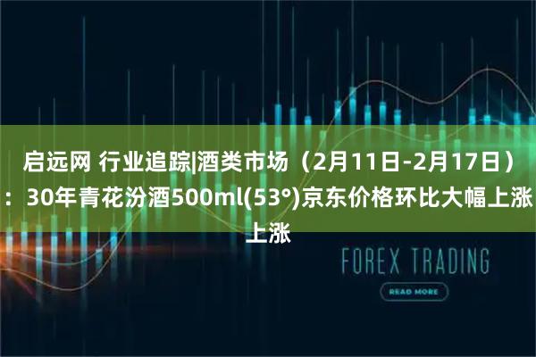 启远网 行业追踪|酒类市场（2月11日-2月17日）：30年青花汾酒500ml(53°)京东价格环比大幅上涨